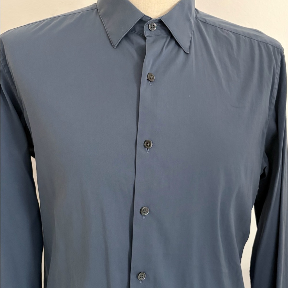 Theory Men's Slate Blue Dress Shirt